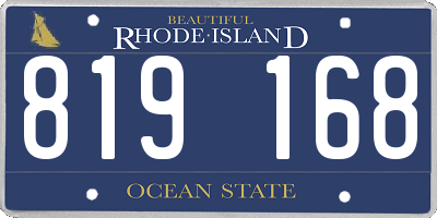 RI license plate 819168