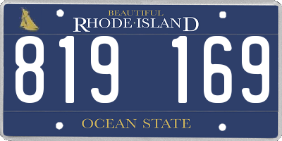 RI license plate 819169
