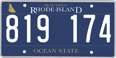 RI license plate 819174