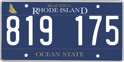 RI license plate 819175