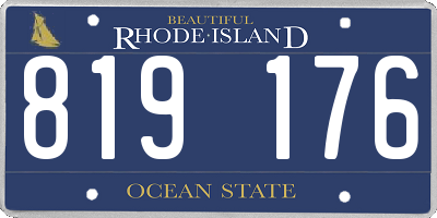 RI license plate 819176