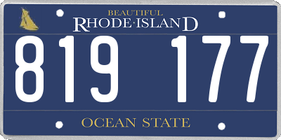 RI license plate 819177