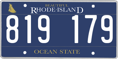 RI license plate 819179