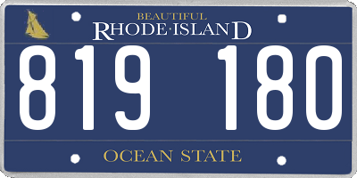 RI license plate 819180