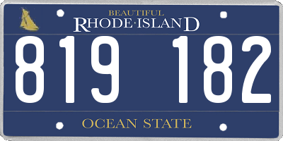 RI license plate 819182