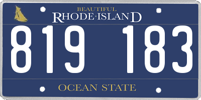 RI license plate 819183