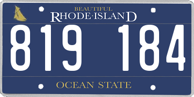 RI license plate 819184