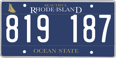RI license plate 819187