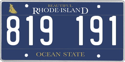 RI license plate 819191