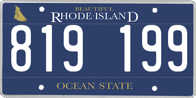 RI license plate 819199
