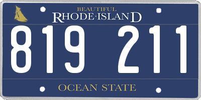 RI license plate 819211