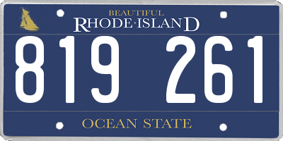 RI license plate 819261