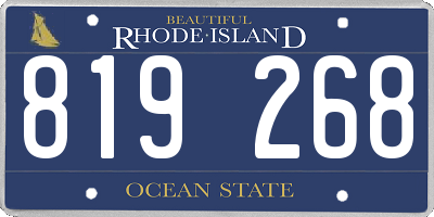 RI license plate 819268