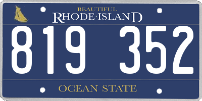RI license plate 819352