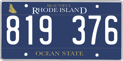 RI license plate 819376