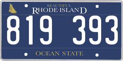 RI license plate 819393