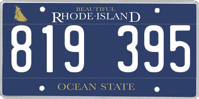 RI license plate 819395
