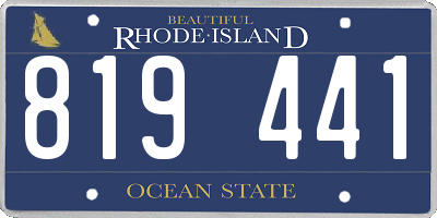 RI license plate 819441