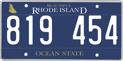RI license plate 819454