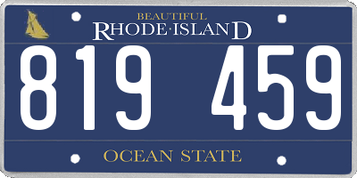 RI license plate 819459