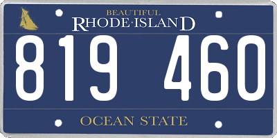 RI license plate 819460
