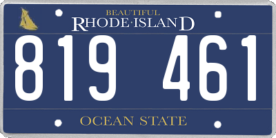 RI license plate 819461