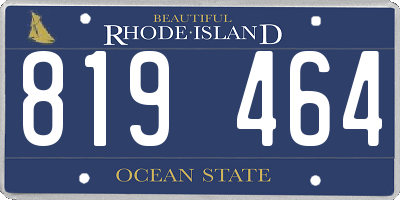 RI license plate 819464