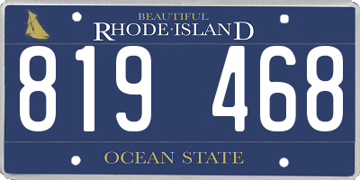 RI license plate 819468
