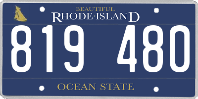 RI license plate 819480