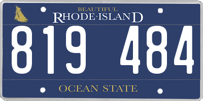 RI license plate 819484