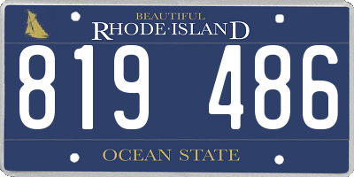 RI license plate 819486