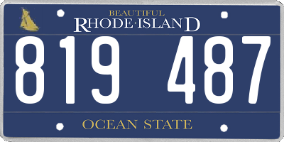 RI license plate 819487