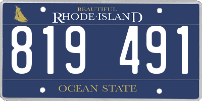 RI license plate 819491
