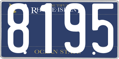 RI license plate 8195