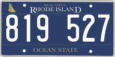 RI license plate 819527