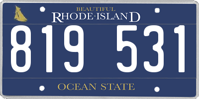 RI license plate 819531