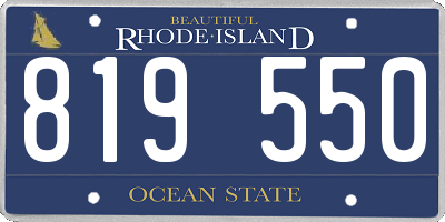 RI license plate 819550