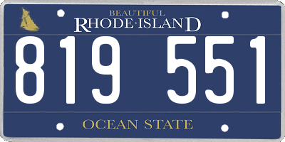 RI license plate 819551
