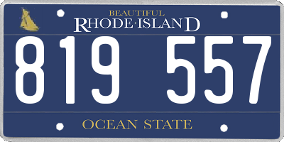 RI license plate 819557