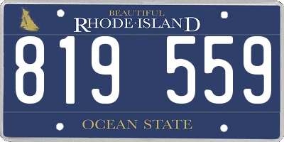 RI license plate 819559