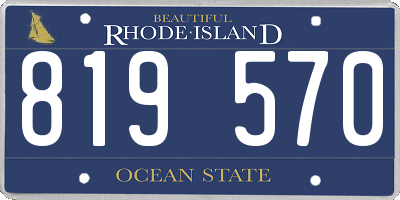 RI license plate 819570