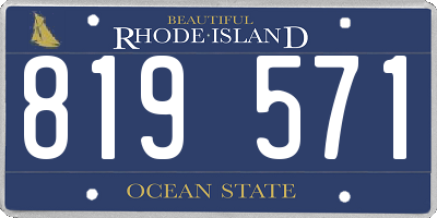 RI license plate 819571