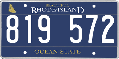 RI license plate 819572