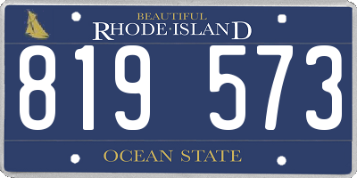 RI license plate 819573