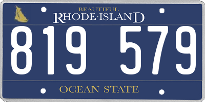 RI license plate 819579
