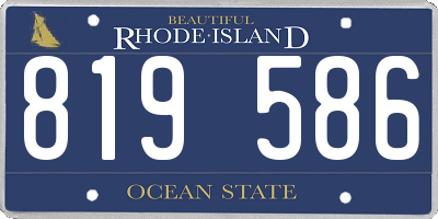 RI license plate 819586