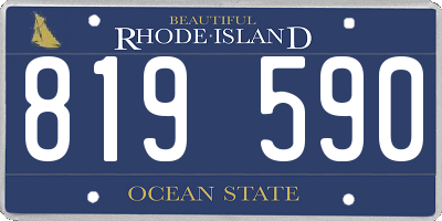 RI license plate 819590