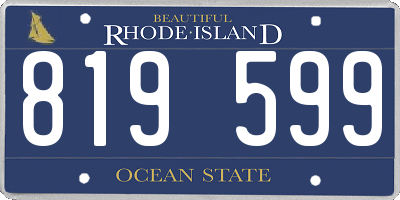 RI license plate 819599