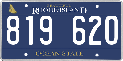 RI license plate 819620