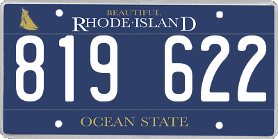 RI license plate 819622